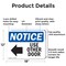 Signmission Use Other Door (Left Arrow), 18 in W x Rectangle, Aluminum OS-2PACK-NS-A-1218-L-18803 - alternate 7